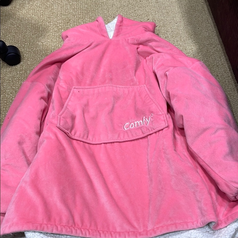 Comfy Pink Oversized Hoodie Blanket